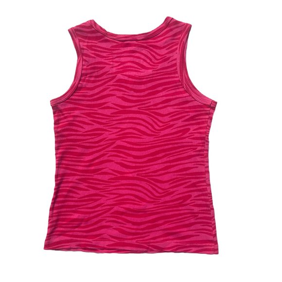 Hot Pink Zebra Print Baby Tee tank top shirt - Picture 4 of 6
